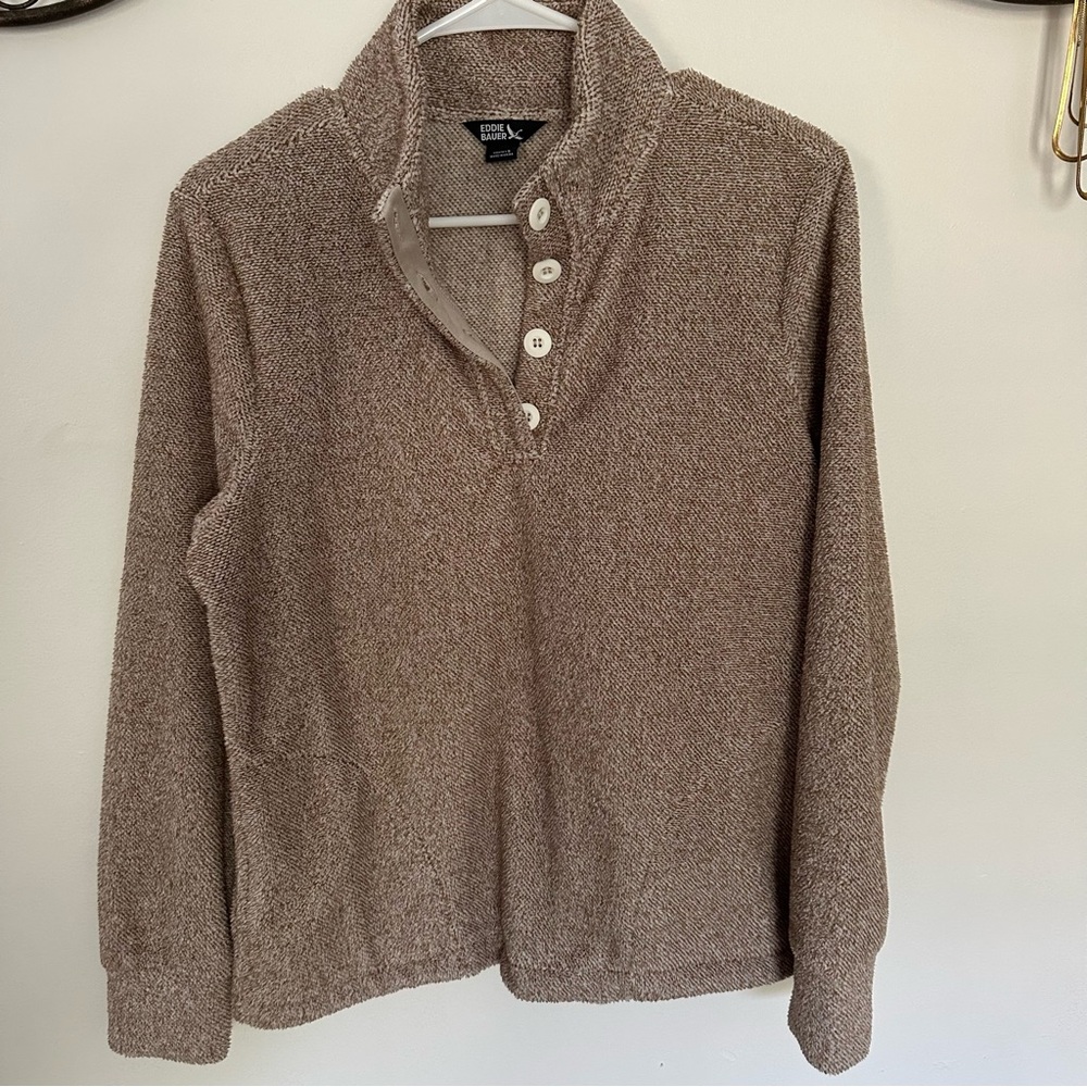 Eddie Bauer Tan Textured Sweater